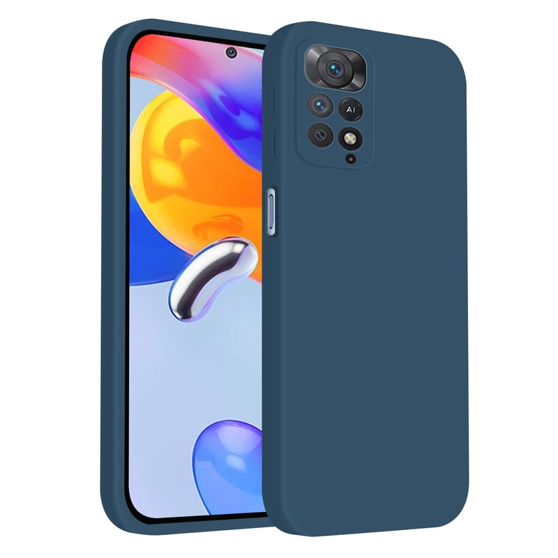 Kryt na Xiaomi Redmi Note 11 Pro 5G/4G z tekutého silikónu ISOI – modrý