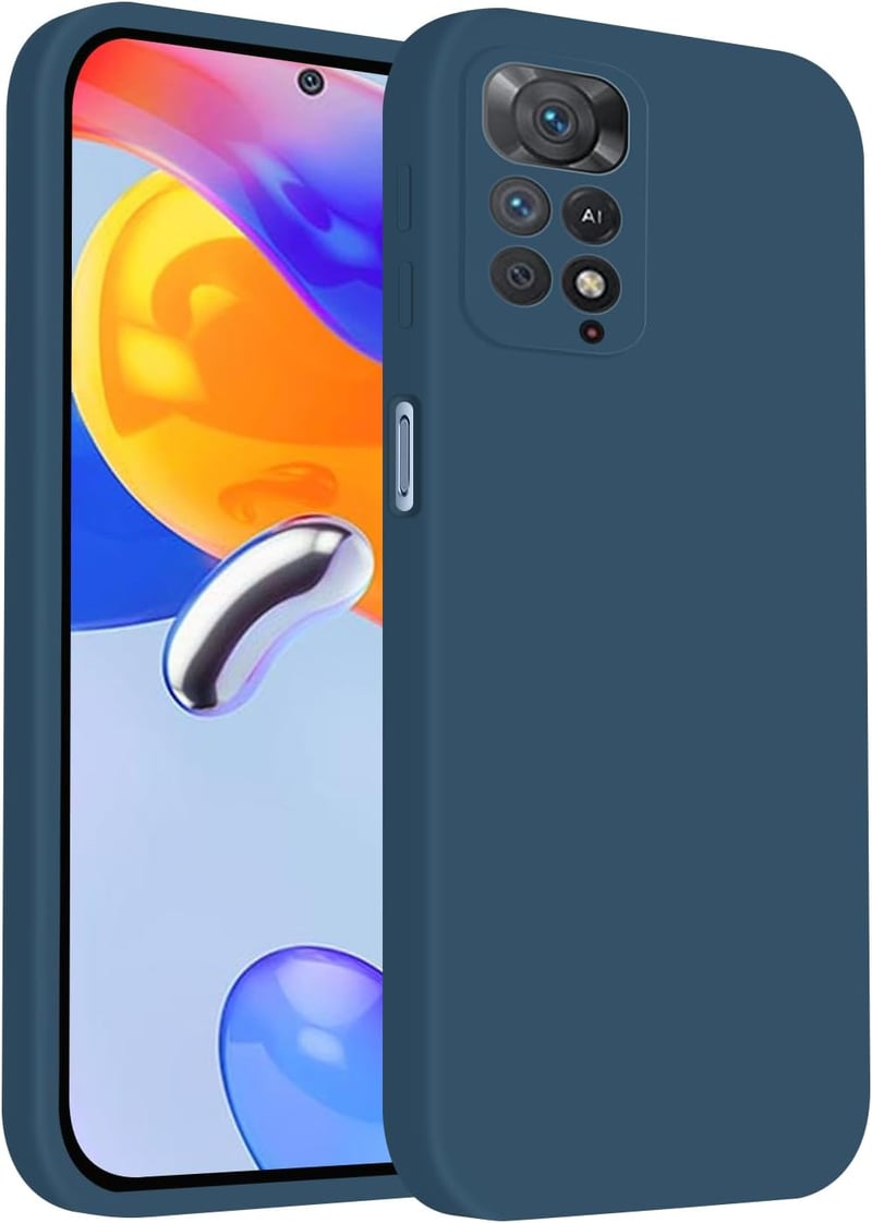 ISOI Xiaomi Redmi Note 11 Pro 5G/4G folyékony szilikon tok - kék