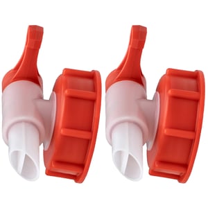 Robinet de golire Isolatech Sabeu Fluxx, 2 buc. – cu filet DIN 51, diametru exterior filet 54,8 mm, gură de scurgere 23 mm, pentru canistre de 5L și 10L, sigur pentru alimente, anti-stropire