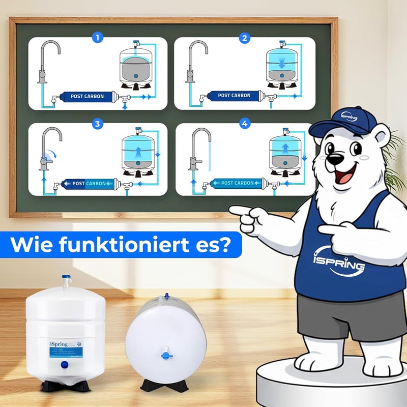 iSpring T32M PAE RO tartály fehér 3,2 gallon víztisztító rendszerhez