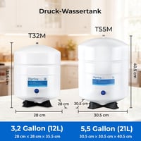 iSpring T32M PAE RO tartály fehér 3,2 gallon víztisztító rendszerhez 7