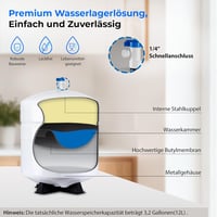 iSpring T32M PAE RO tartály fehér 3,2 gallon víztisztító rendszerhez 4
