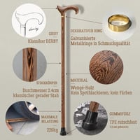 ispuoocti Ergonomikus Fa Sétabot Férfiaknak és Nőknek, 226 kg Terhelhetőség, Időseknek 5