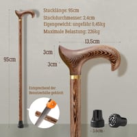ispuoocti Ergonomikus Fa Sétabot Férfiaknak és Nőknek, 226 kg Terhelhetőség, Időseknek 6