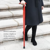 ispuoocti Fa Sétabot Férfiaknak és Nőknek - Természetes Szantálfa, 3 Gumi Talppal, Strapabíró, Utazótáskával - Ergonomikus Sétabot Időseknek 5