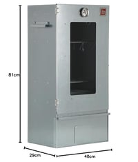 ITA Smoker 7002 Prémiová nerezová udiareň – 3-poschodová, 81 cm, s okienkom a teplomerom – na studené aj teplé údenie, pre 7 kg mäsa 8