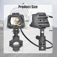 Italdos Motorkerékpár Fényszóró LED Ködfény 60W 12-30V Fehér/Sárga Kapcsolóval 7