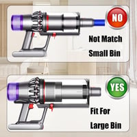 Italdos Portartály Dyson V11 V15 Porszívóhoz - Nagyméretű Porgyűjtő Tartály Kompatibilis 970050-01, 965443-01 Modellekkel 3
