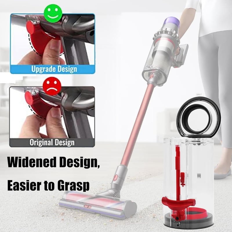 Italdos Portartály Dyson V11 V15 Porszívóhoz - Nagyméretű Porgyűjtő Tartály Kompatibilis 970050-01, 965443-01 Modellekkel