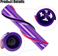 Italdos Pótfej Dyson V8 Porszívóhoz - Kompatibilis #967485-01 Modellel, 4 Bordás Szőnyegtisztító Henger, 5 cm Átmérő, Lila 3
