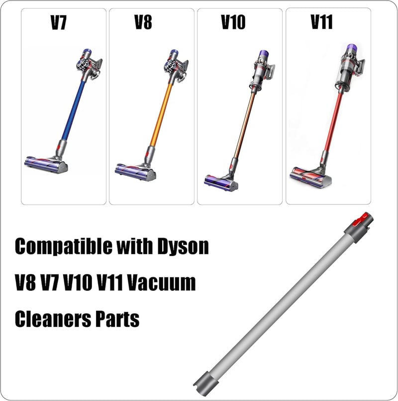 Italdos Teleszkópos Cső Dyson V11 V10 V15 V8 V7 Kompatibilis 73cm Ezüst
