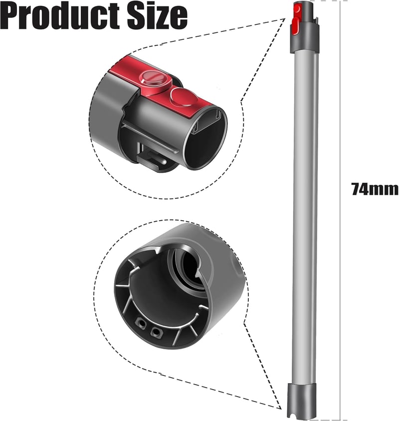 Italdos Teleszkópos Cső Dyson V11 V10 V15 V8 V7 Kompatibilis 73cm Ezüst