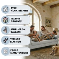 Poťah na rozkladaciu pohovku Italian Bed Linen, krémový, pre 3 osoby 2