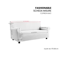 Poťah na rozkladaciu pohovku Italian Bed Linen, krémový, pre 3 osoby 7