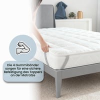 Taliansky prešívaný chránič matraca Italian Bed Linen Topper Plus so 4 elastickými rohmi, biely, 80x195 cm 5