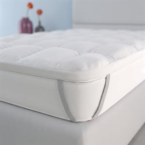 Italian Bed Linen prošiveni nadmadrac Plus s 4 elastične trake na uglovima, bijeli, 80x195 cm