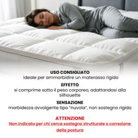 Taliansky prešívaný chránič matraca Italian Bed Linen Topper Plus so 4 elastickými rohmi, biely, 80x195 cm 3