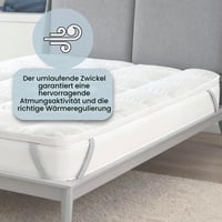 Taliansky prešívaný chránič matraca Italian Bed Linen Topper Plus so 4 elastickými rohmi, biely, 80x195 cm 6