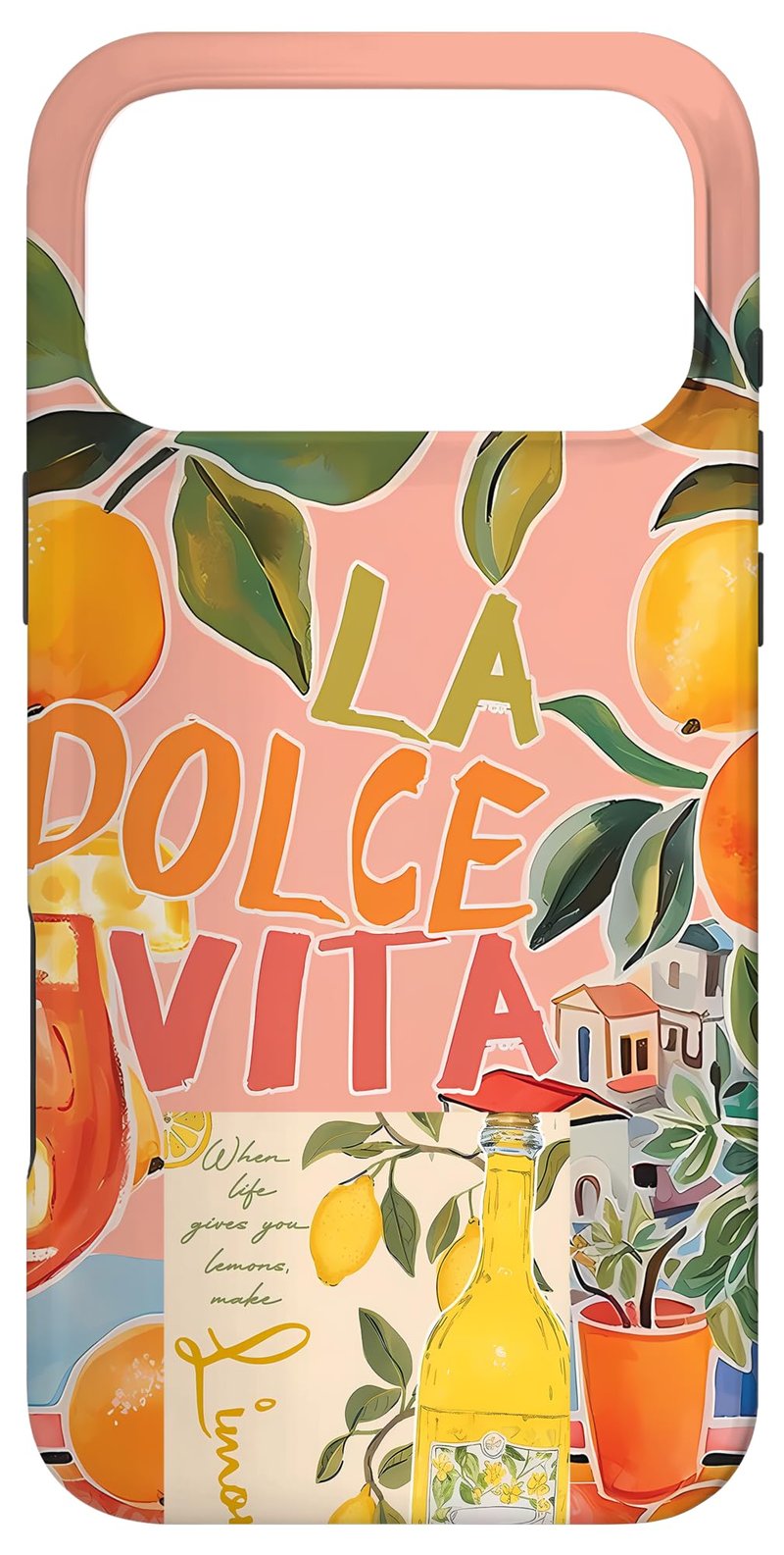 Talianska letná koláž cestovateľský štýl coquette La Dolce Vita kryt na telefón pre iPhone 17 Pro Max