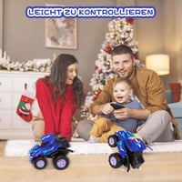 ITEFDTUTNE RC autó spray funkcióval, LED fénnyel és zenével, 360° forgatás és drift, kék 6