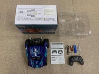 ITEFDTUTNE RC autó spray funkcióval, LED fénnyel és zenével, 360° forgatás és drift, kék 8