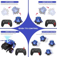 ITEFDTUTNE RC autó spray funkcióval, LED fénnyel és zenével, 360° forgatás és drift, kék 4