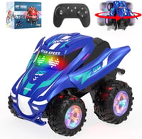 ITEFDTUTNE RC autó spray funkcióval, LED fénnyel és zenével, 360° forgatás és drift, kék 1