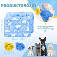 ITJMRJP Rashladna podloga za pse i mačke 2 kom, 40x50 cm, samohlađujuća periva rashladna prostirka za kućne ljubimce, tip C 5