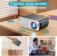 iTJQ 4K hordozható mini projektor 1080P UHD vezeték nélküli tükrözéssel okostelefonhoz 5