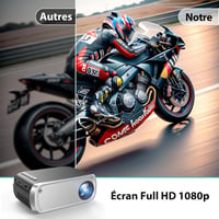 iTJQ 4K hordozható mini projektor 1080P UHD vezeték nélküli tükrözéssel okostelefonhoz 4