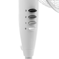 Stojanový ventilátor ito electronics, 40 cm, biely, oscilačný, 3 rýchlosti, nastaviteľná výška a uhol sklonu 10