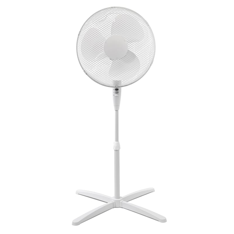 Stojanový ventilátor ito electronics, 40 cm, biely, oscilačný, 3 rýchlosti, nastaviteľná výška a uhol sklonu