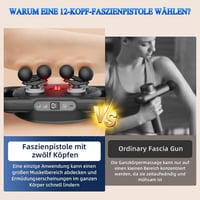 iToncs 12 fejű masszázsfegyver 9 masszázsmóddal és 9 sebességfokozattal mély izomlazítás láb, kar, hát egész testhez 6
