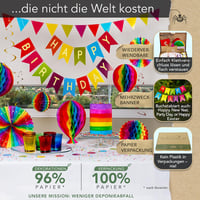 Itsy Bitsy Party Co Szivárványos Születésnapi Dekoráció Szett - Újrahasználható Papír Füzér, Méhsejt Gömbök, 18 Darabos Parti Díszítés 3