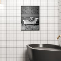 IUNTWEIE Fürdőszobai Állat Vászon Kép 50x70cm Fekete Fehér Minimalist Fali Dekoráció 3