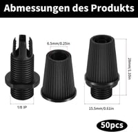 IUSOT 50 db Fekete Kábelrögzítő M10 Menetes Műanyag Tehermentesítő - Függőlámpákhoz, Mennyezeti Világításhoz, Vezetékekhez 2