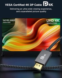 Ivanky 4K DisplayPort kábel 2m 144Hz, VESA certified, FreeSync/G-Sync 2