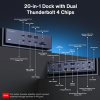 iVANKY FusionDock Max 1 Thunderbolt 4 dokkoló, 20 portos, 6K@60Hz, MacBook M1/M2/M3 Pro/Max 4