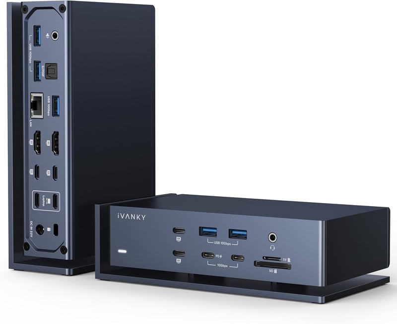 iVANKY FusionDock Max 1 Thunderbolt 4 dokkoló, 20 portos, 6K@60Hz, MacBook M1/M2/M3 Pro/Max