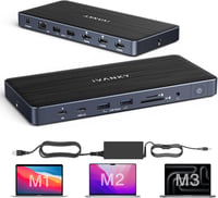 IVANKY FusionDock Pro 14 az 1-ben MacBook dokkoló 3x 4K monitor, 150W adapter, USB, Ethernet 1