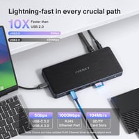 IVANKY FusionDock Pro 14 az 1-ben MacBook dokkoló 3x 4K monitor, 150W adapter, USB, Ethernet 6