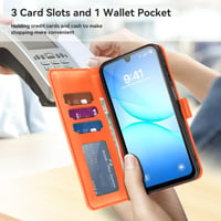 ivencase Samsung A17 čierne flipové puzdro s ochranou RFID, PU koža, magnetické, s funkciou stojana a 1 ks ochrannej fólie na displej 4