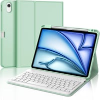 IVEOPPE iPad Air 11" Bluetooth billentyűzet tok M4/M3/M2, zöld QWERTZ 1