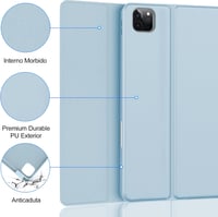 IVEOPPE iPad Air 5/4 Generáció Billentyűzet Tok Háttérvilágítással, iPad Pro 11" Bluetooth Vezeték Nélküli Billentyűzet, Égkék 6