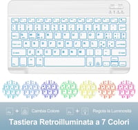IVEOPPE iPad Air 5/4 Generáció Billentyűzet Tok Háttérvilágítással, iPad Pro 11" Bluetooth Vezeték Nélküli Billentyűzet, Égkék 3