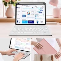 IVEOPPE iPad Mini 7/6 8.3" Billentyűzet AZERTY Rózsaarany Vezeték Nélküli 9