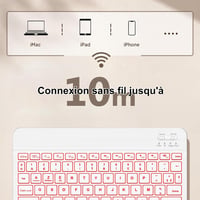 IVEOPPE iPad Pro 11 2024 Tok Világító AZERTY Billentyűzettel Sky Blue 7