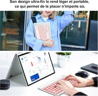 IVEOPPE iPad Pro 11 2024 Tok Világító AZERTY Billentyűzettel Sky Blue 8