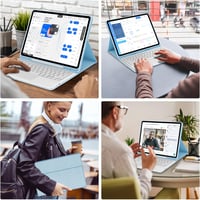 IVEOPPE iPad Pro 12.9 Billentyűzet Touchpad-dal, Mágneses QWERTZ Bluetooth Billentyűzet Tok, Kék 7