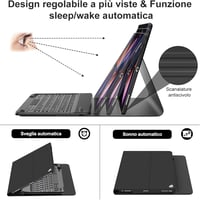 IVEOPPE iPad Pro 12.9 Bluetooth Billentyűzet Tok Világítással 2017/2015 6